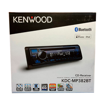 Autoestéreo 1 DIN Kenwood KDC-MP382BT CD BT USB AUX EQ - Audioshop México lo mejor en Car Audio en México -  KENWOOD